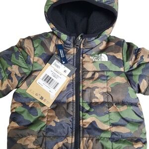 NWT The North Face Baby 0-3 Months Reversible Shasta Jacket Camo Puffer Coat